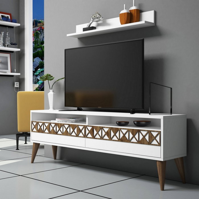 Hanah Home Mueble para TV Line - Blanco